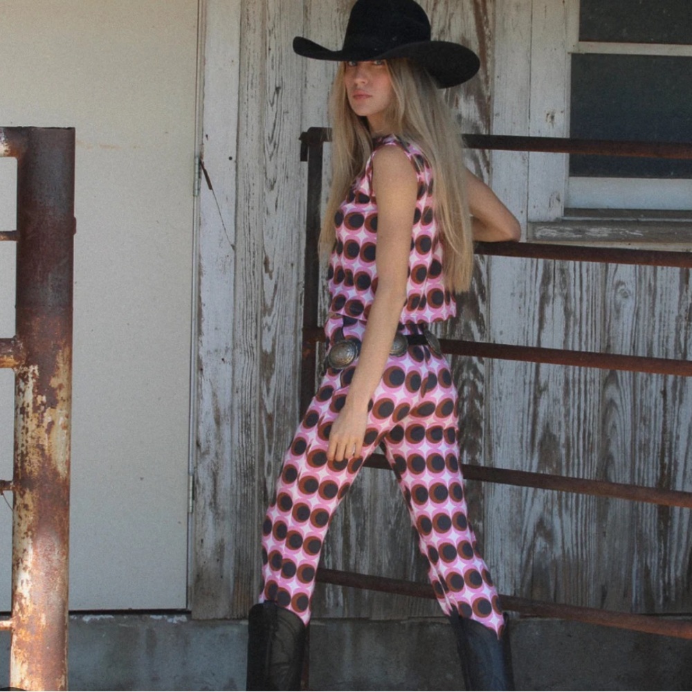 Balou Retro Circle Pattern Pants - Picture 5 of 5